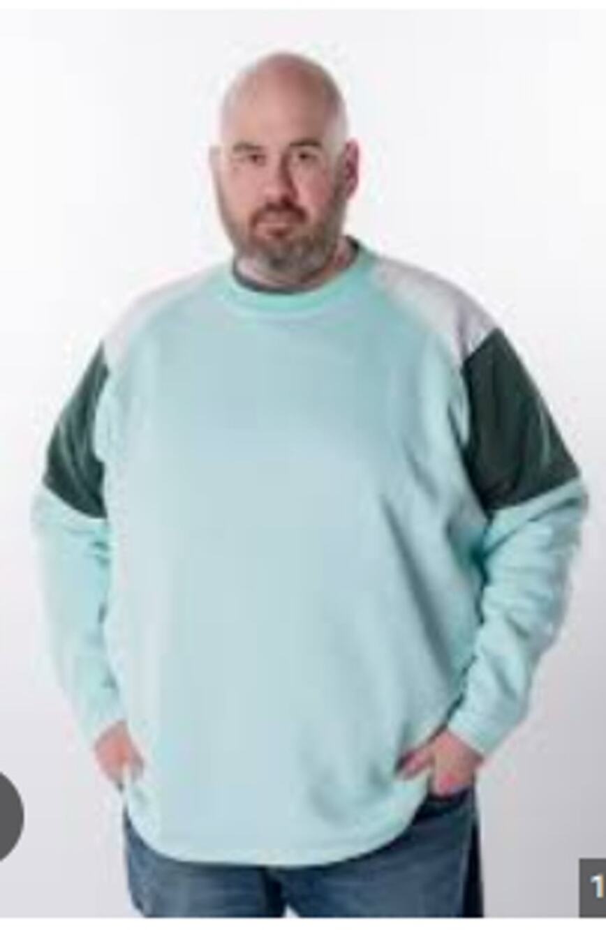 NWT Mens Winston 3XLT Sweat Shirt Mint Green White Black Soft Warm Shirt Gift